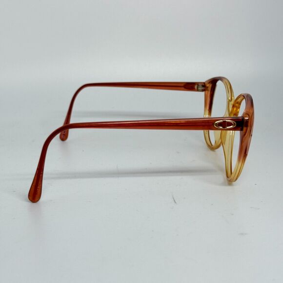 Christian Dior Vintage Yellow Orange Eyeglasses Frames Womens 57-13 H5544 - Picture 4 of 7